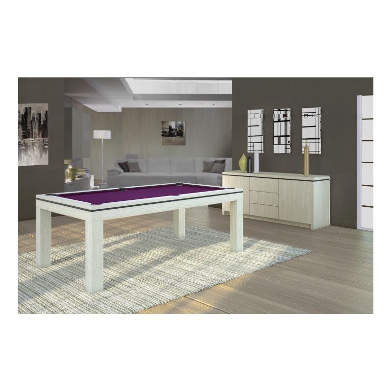 billard Novea, convertible en table, Blanc brillant + 20 autres coloris