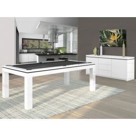 billard Novea, convertible en table, Blanc brillant + 20 autres coloris