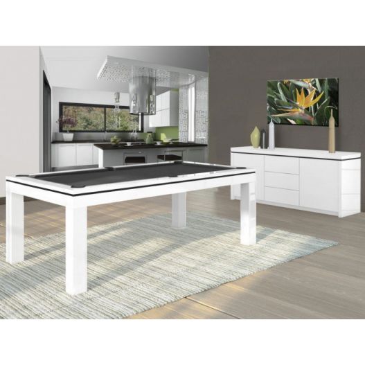 billard Novea, convertible en table, Blanc brillant + 20 autres coloris