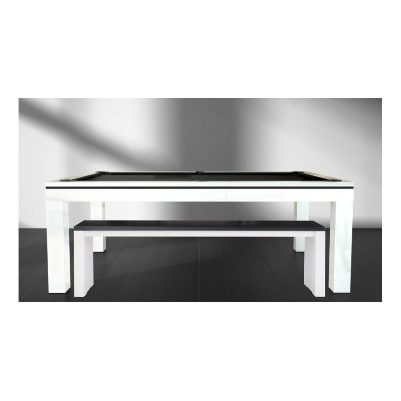 billard Novea, convertible en table, Blanc brillant + 20 autres coloris