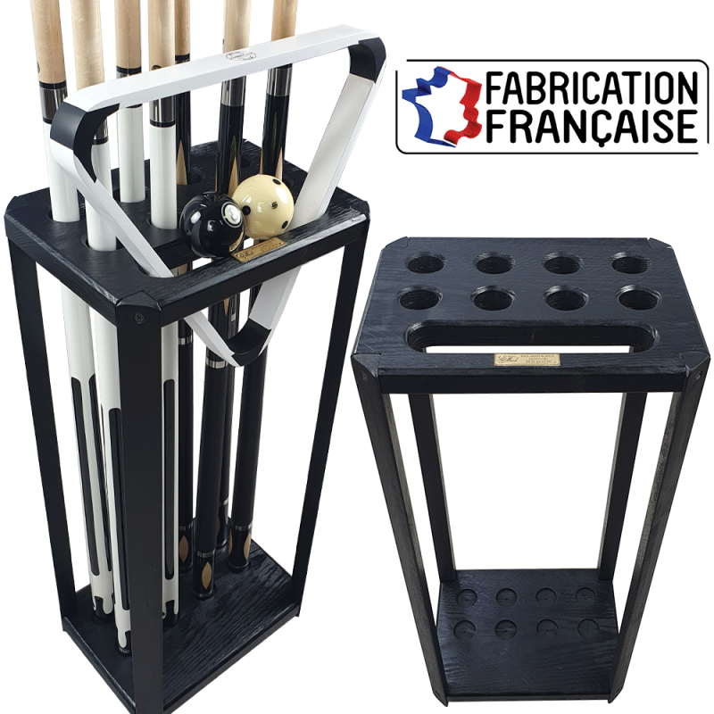 Porte-queue de billard Design Full Black fabriqué en bois massif