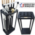 Porte-queue de billard Design "Full Black" fabriqué en bois massif