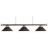 Luminaire 3 globes métal noir barre noire