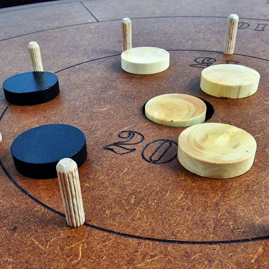 Crokinole le Jeu en bois Canadien fait en France