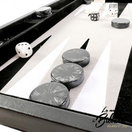 backgammon marqueterie suedine