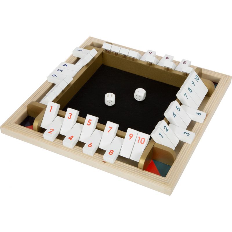 ACTOYS Shut The Box Jeu de Dés en Bois, Classic Kluster Jeu de Société avec  2 Dés, 4 Joueurs, Jeu Echecs, Jeu de Table pour Enfants et Adultes :  : Jeux et Jouets