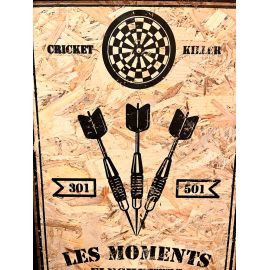 Cadre déco Moments fléchettes (Fabrication Artisanale Française)