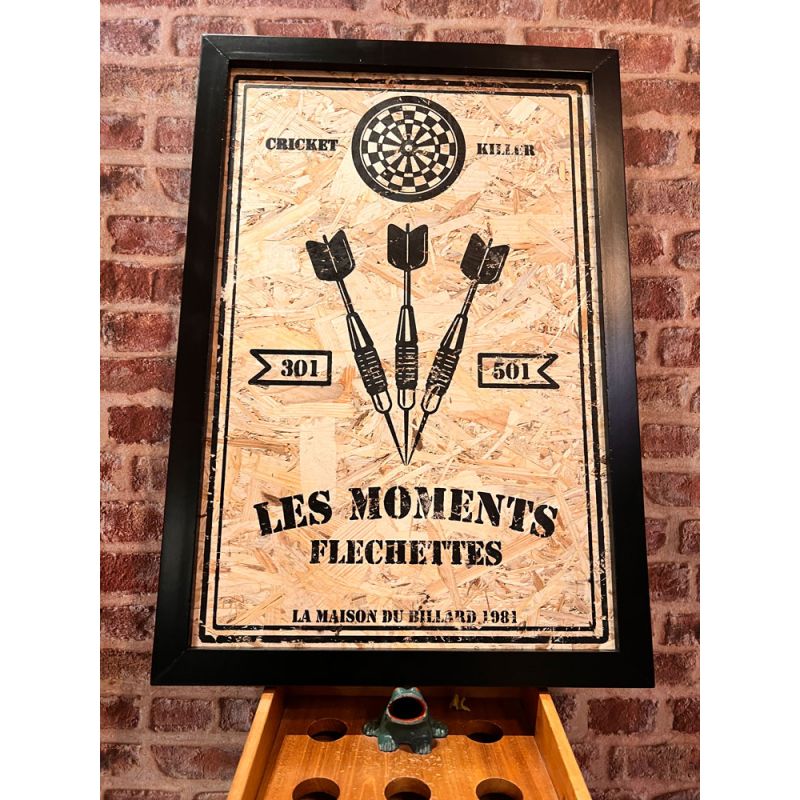 Cadre déco Moments fléchettes (Fabrication Artisanale Française)