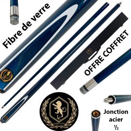 Coffret Queue en fibre Lord-Cue Bleu : perfectionnez votre jeu avec cette queue 3 en 1