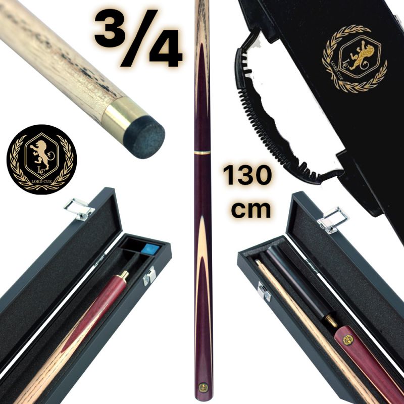 Coffret Queue billard 3/4 (130cm + extension 15cm) Lord-cue Falcon X130.