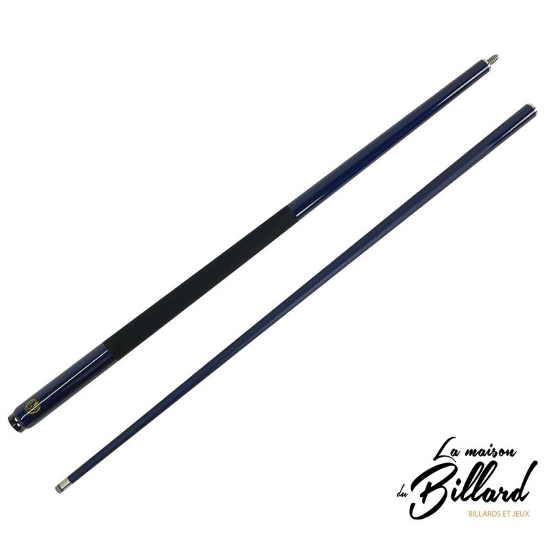 Queue Hybride pour tous style de billard effet Carbone Bleue