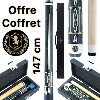 Queue De Billard Américain Ommda – 147 Cm, Bois D’érable, 1/2 Articulée, Pointe 13 Mm – Fabriquée à La Main