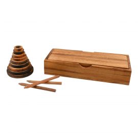Tour de Hanoï en bois : un jeu qui allie casse-tête et tradition