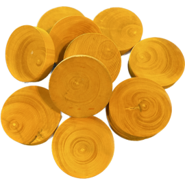 LOT de 12 pions jaunes 30 x 7 mm