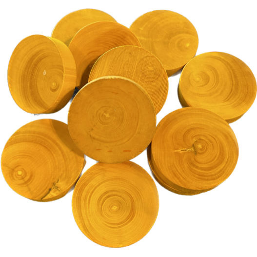 LOT de 12 pions jaunes 30 x 7 mm