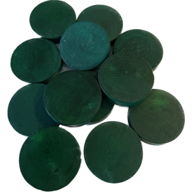 LOT de 12 pions verts 30 x 7 mm