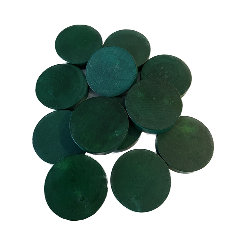 LOT de 12 pions verts 30 x 7 mm