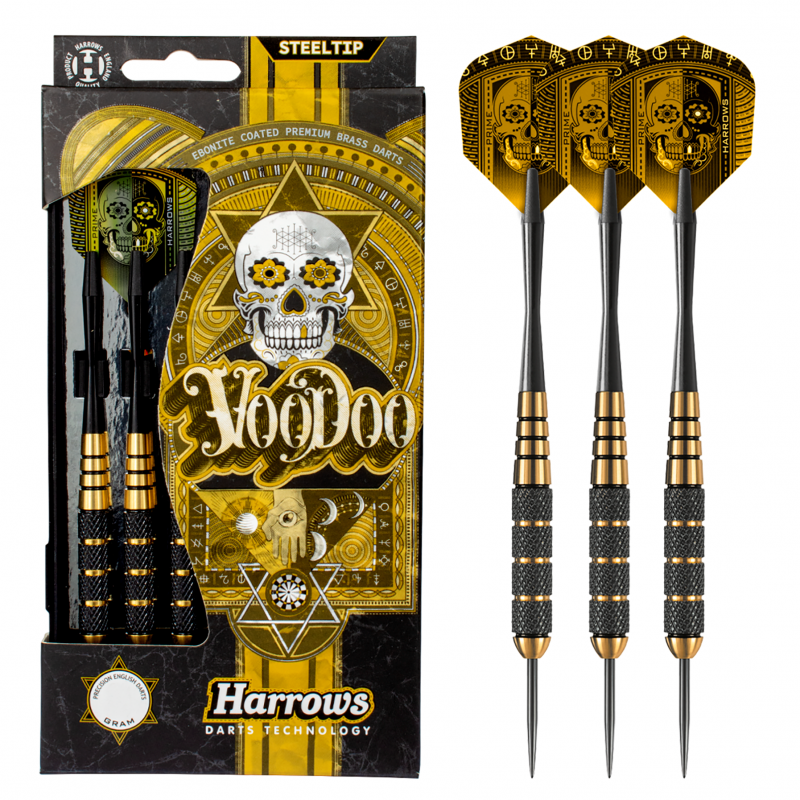 Fléchettes harrows acier Voodoo Brass 21 GK