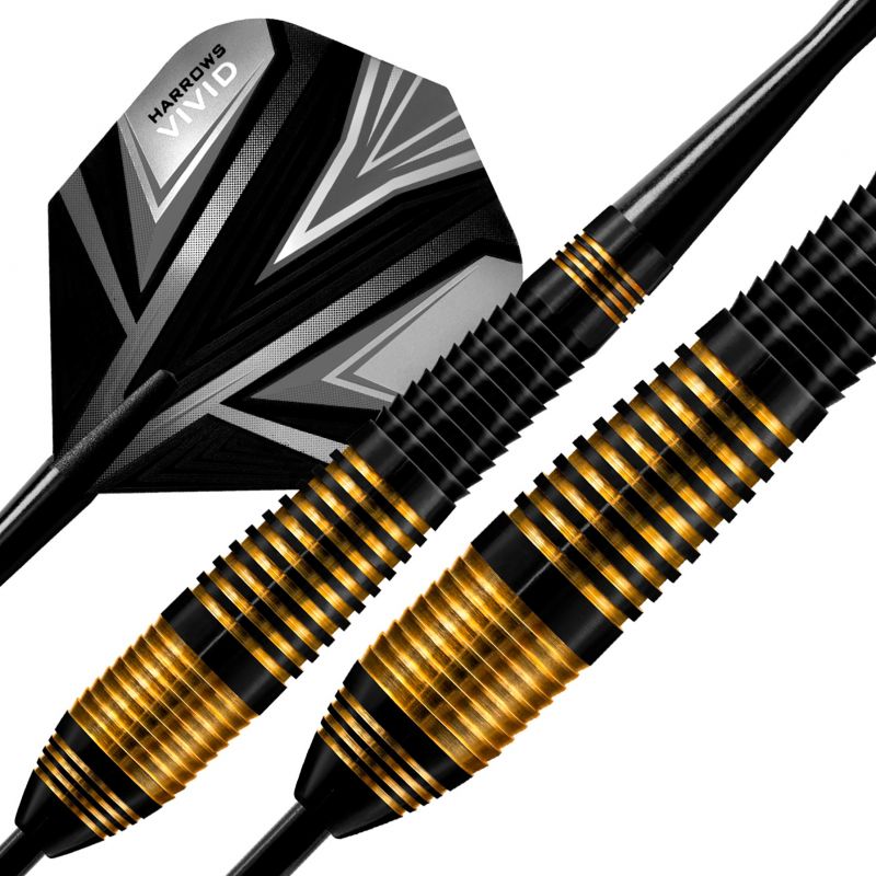 Fléchettes Harrows Vivid Noir 21 g Pointe Acier