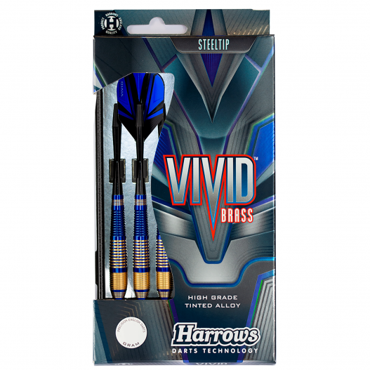 Fléchettes Harrows Vivid Bleu 23 g – Pointe Acier – Lot de 3-2
