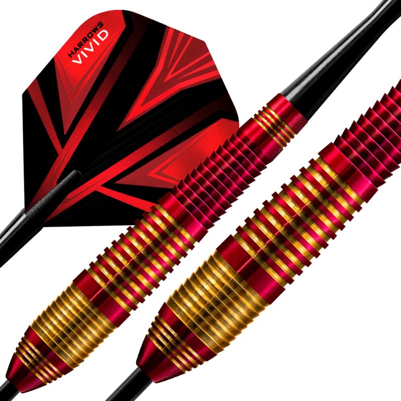 Fléchettes Harrows Vivid Rouge 24 g Pointe Acier