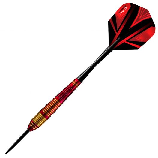 Fléchettes Harrows Vivid Rouge 24 g – Pointe Acier – Lot de 3-3