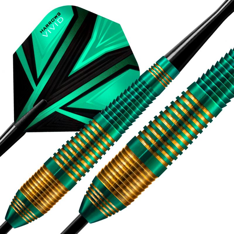 Fléchettes Harrows Vivid Vert 22 g Pointe Acier