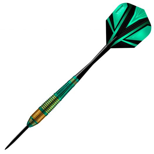 Fléchettes Harrows Vivid Vert 22 g – Pointe Acier – Lot de 3-3