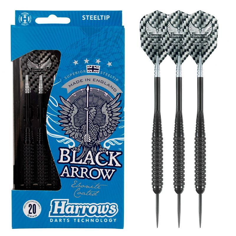 Plume fléchettes de dard Harrows Optix noire