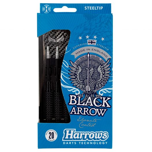 Fléchettes Harrows Black Arrow 23 GK – Pointe Acier – Lot de 3-4