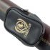 Tube rangement queue de billard 1/2 en cuir Marron et noir