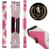 Boitier simili cuir Rose et Blanc pour queue de billard 1/2