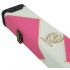 Boitier simili cuir Rose et Blanc pour queue de billard 1/2