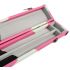 Boitier simili cuir Rose et Blanc pour queue de billard 1/2
