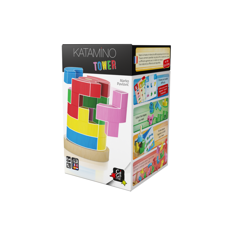 Katamino tower: le jeu de société en bois aux multiples variantes.