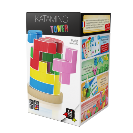 Katamino tower: le jeu de société en bois aux multiples variantes.