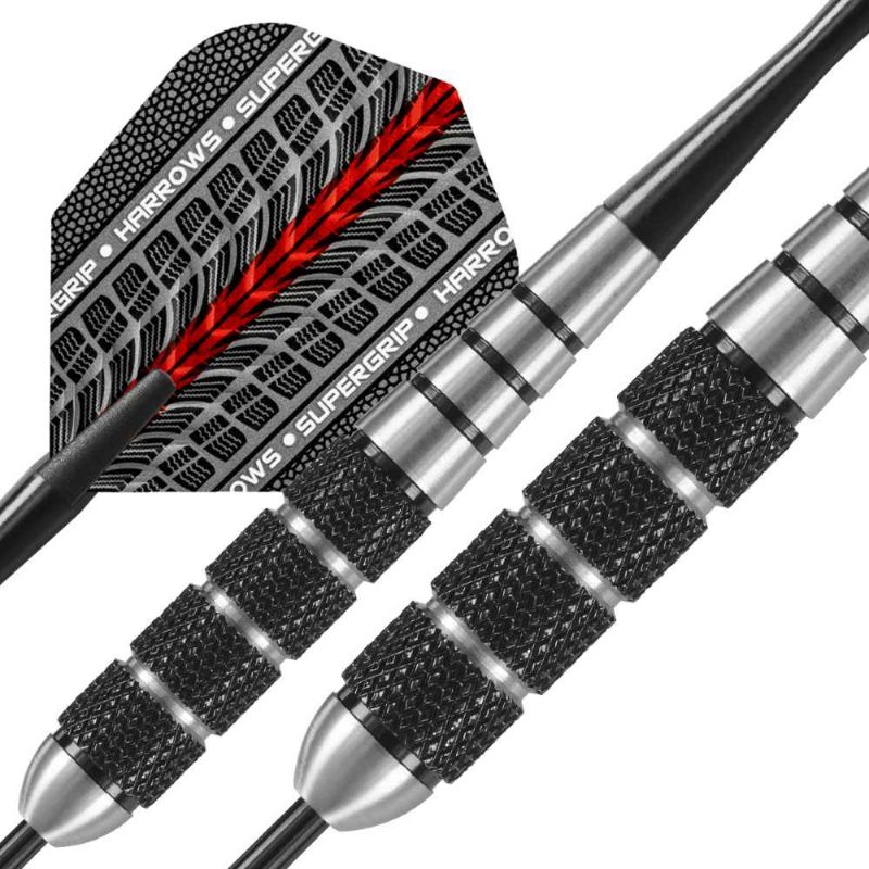 Fléchettes Harrows Black Jack 22 g Pointe Acier | La Maison du Billard