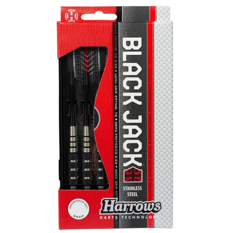 Fléchettes Harrows Black Jack 22 g Pointe Acier | La Maison du Billard