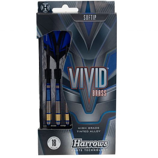 Fléchettes Harrows Vivid Bleu 18 GR – Pointe Nylon – Lot de 3-4