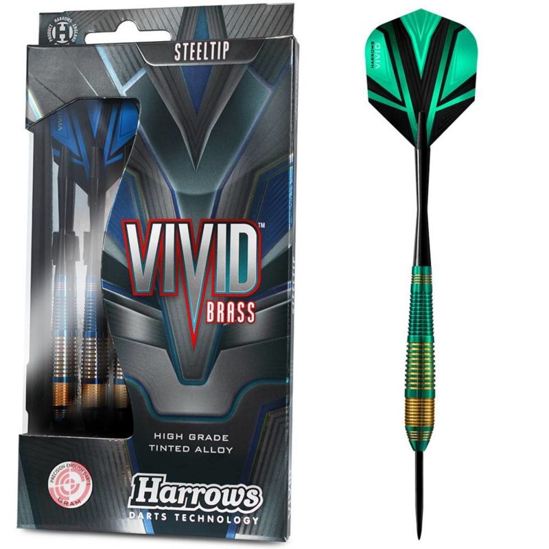 Fléchettes Harrows Vivid Vert 18 GR Pointe Nylon