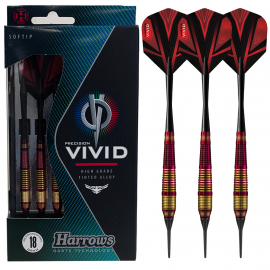 Fléchettes Harrows Vivid 18GR pointe nylon Rouge