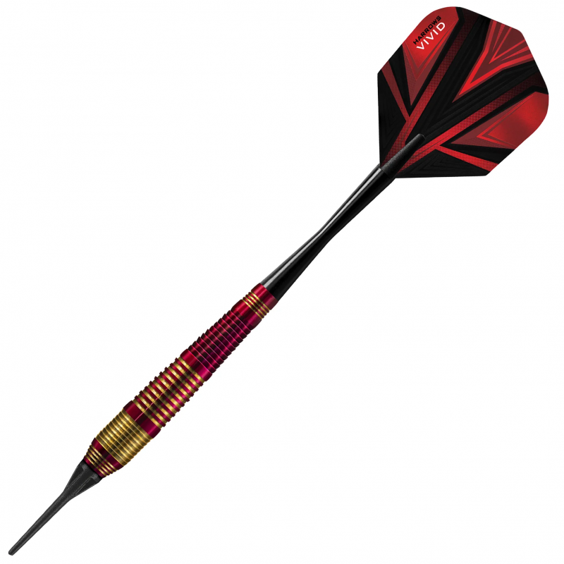Fléchettes Harrows Vivid Rouge 18 GR Pointe Nylon