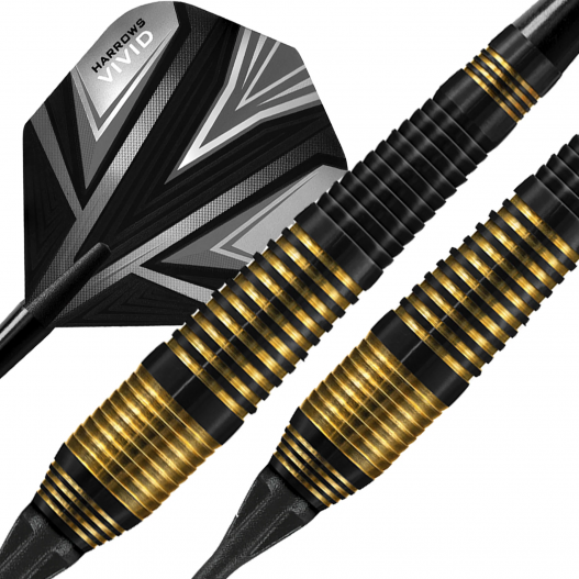 Fléchettes Harrows Vivid Noir 18 GR – Pointe Nylon – Lot de 3-2