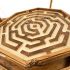 Labyrinthe bille 3 en 1. Jeu artisanal en chêne Français