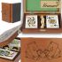 Superbe boitier en bois avec 2 jeux de 54 cartes + 5 dés. Cadeau Idéal