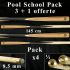 Pack de 4 queues de billard pas cher - Pool School (3+1 gratuit)