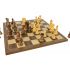 Grand Jeu d’Échecs en bois massif, finition Ébène et Buis