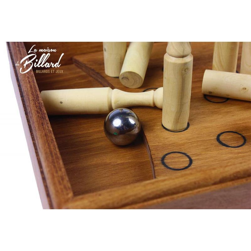 Bowling de table, jeu en bois 100% français · Alortujou