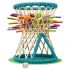 Jeu Pallina Original Hape en bambou avec bâtonnets colorés, billes en bois et un dé, présenté sur fond blanc