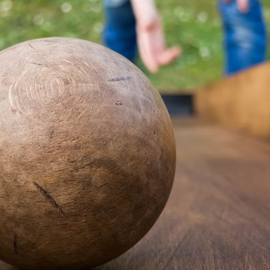 La boule à la pente